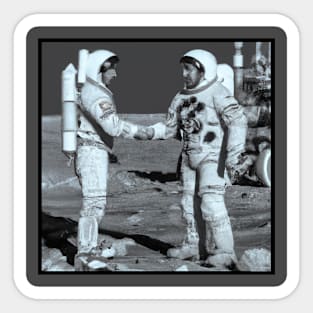 Cooperating Astronauts Sticker